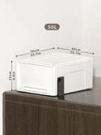 50lx3 Plastic Storage Drawers Unit Office Desk Organisers (3 Pack)