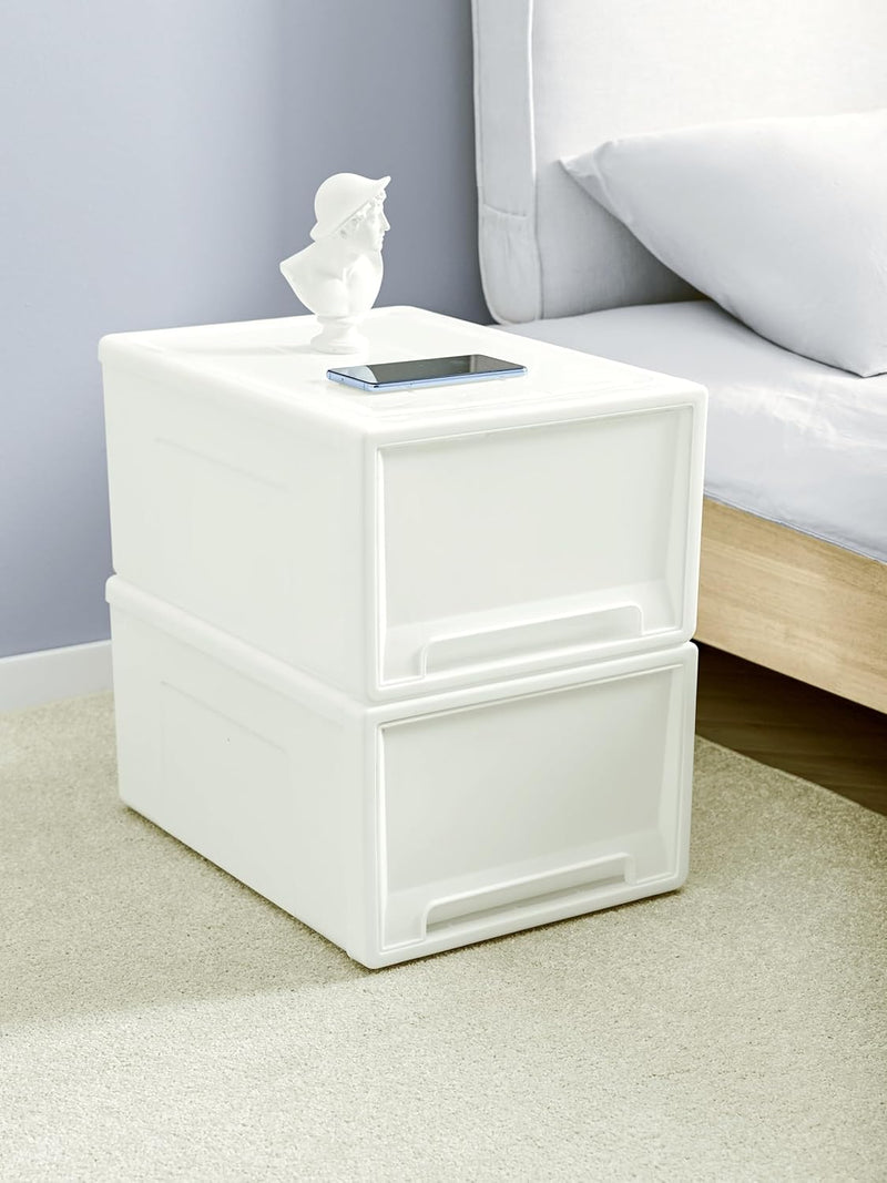 50lx3 Plastic Storage Drawers Unit Office Desk Organisers (3 Pack)