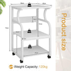 50x40x73CM Large Printer Stand Storage Unit with Adjustable