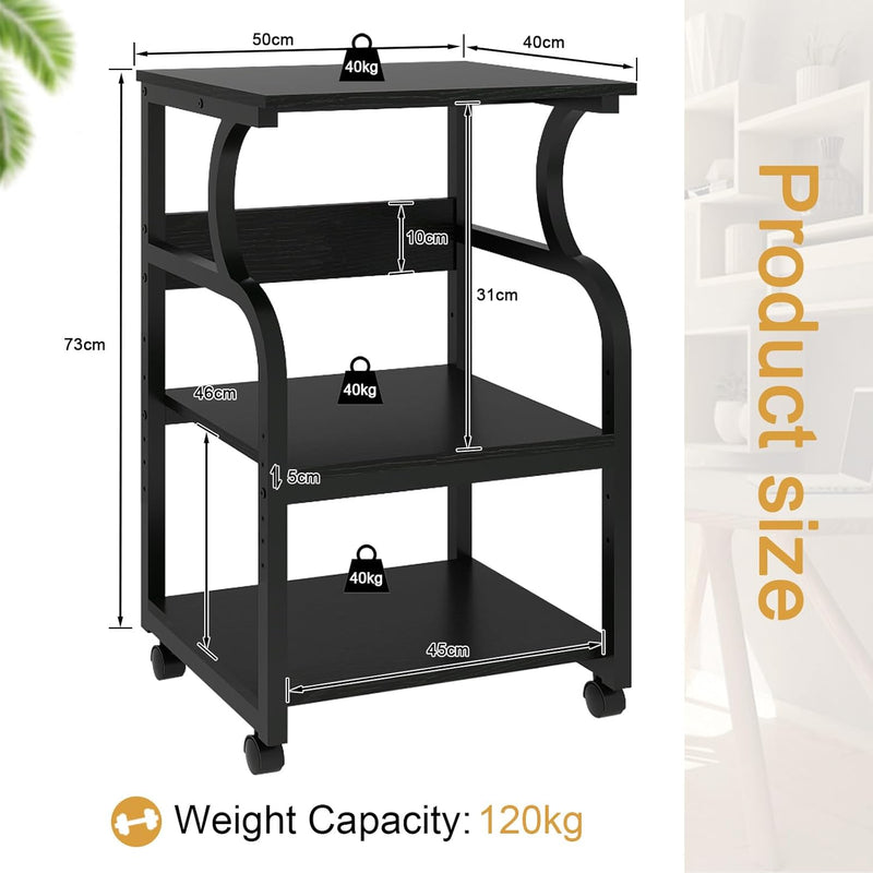 50x40x73CM Large Printer Stand Storage Unit with Adjustable
