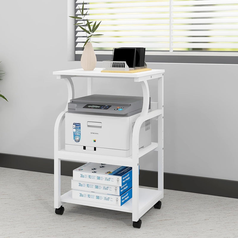 50x40x73CM Large Printer Stand Storage Unit with Adjustable