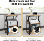 50x40x73CM Large Printer Stand Storage Unit with Adjustable