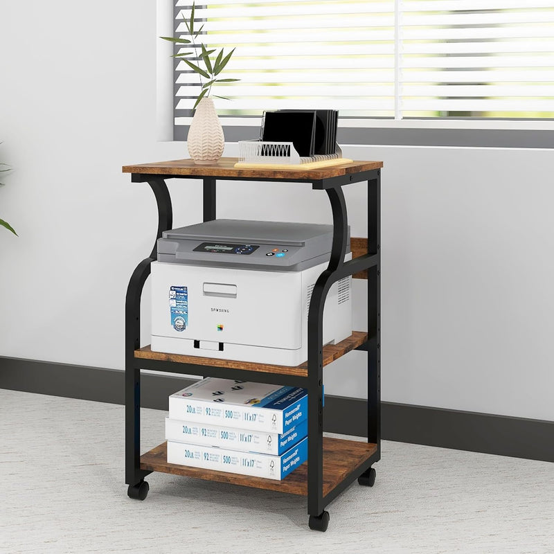 50x40x73CM Large Printer Stand Storage Unit with Adjustable