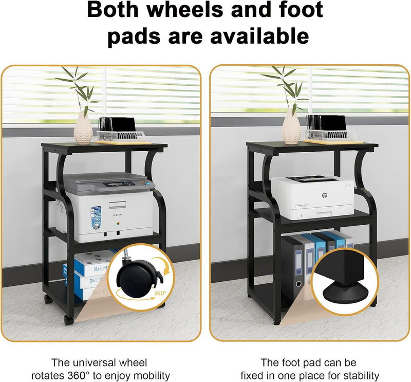 50x40x73CM Large Printer Stand Storage Unit with Adjustable