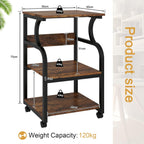 50x40x73CM Large Printer Stand Storage Unit with Adjustable