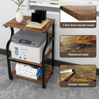 50x40x73CM Large Printer Stand Storage Unit with Adjustable