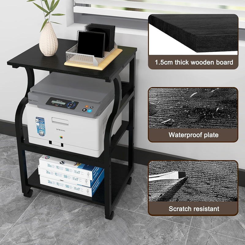 50x40x73CM Large Printer Stand Storage Unit with Adjustable