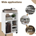 50x40x75CM Mobile Filing Cabinet with 4 Open Compartments
