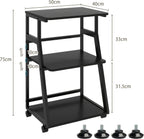 50x40x75CM Printer Stand 3 Tier Table with Storage