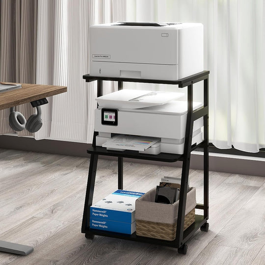 50x40x75CM Printer Stand 3 Tier Table with Storage