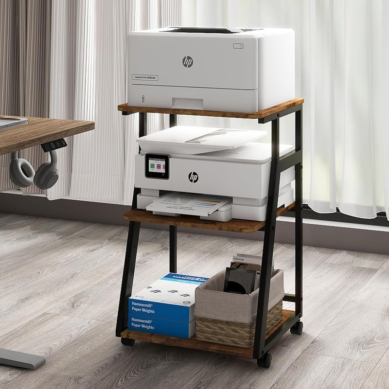 50x40x75CM Printer Stand 3 Tier Table with Storage