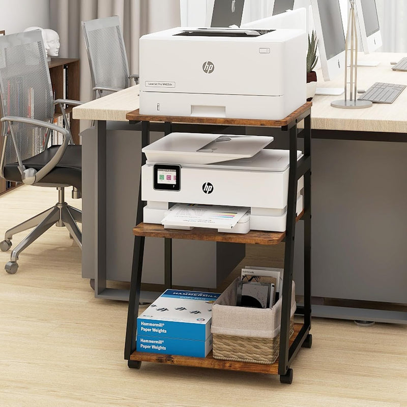 50x40x75CM Printer Stand 3 Tier Table with Storage