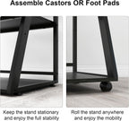 50x40x75CM Printer Stand 3 Tier Table with Storage