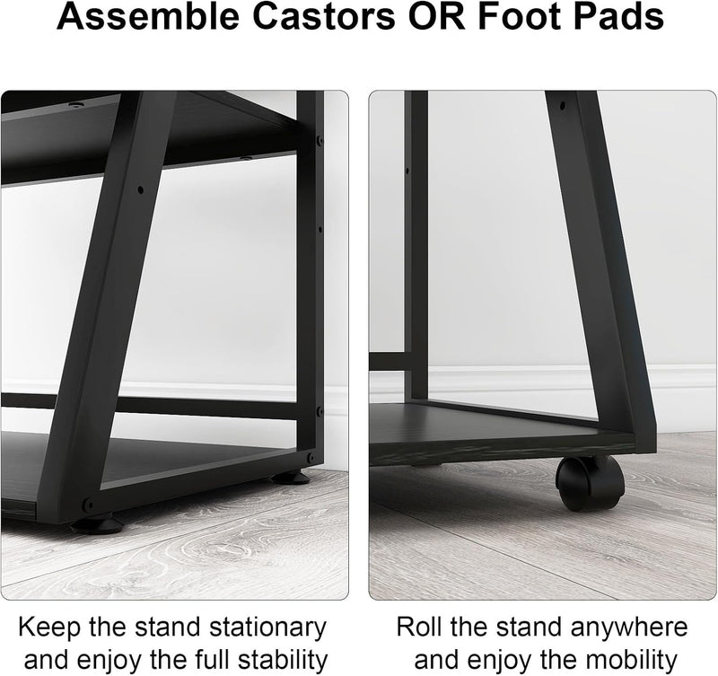 50x40x75CM Printer Stand 3 Tier Table with Storage