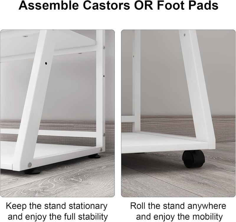 50x40x75CM Printer Stand 3 Tier Table with Storage