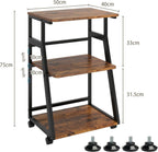50x40x75CM Printer Stand 3 Tier Table with Storage