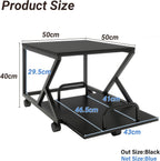 50x50CM 2-Tier Printer Stand with Pull Out Shelf