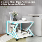 50x50CM 2-Tier Printer Stand with Pull Out Shelf