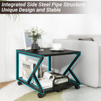 50x50CM 2-Tier Printer Stand with Pull Out Shelf