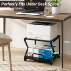 50x50CM 2-Tier Printer Stand with Pull Out Shelf