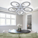 51CM Flush Mount Bladeless Ceiling Fan with Light