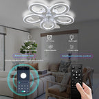 51CM Flush Mount Bladeless Ceiling Fan with Light