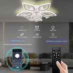 51CM Flush Mount Bladeless Ceiling Fan with Light