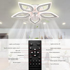51CM Flush Mount Bladeless Ceiling Fan with Light