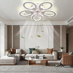 51CM Flush Mount Bladeless Ceiling Fan with Light