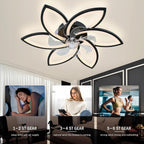 51CM Flush Mount Bladeless Ceiling Fan with Light