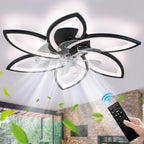 51CM Flush Mount Bladeless Ceiling Fan with Light