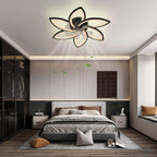 51CM Flush Mount Bladeless Ceiling Fan with Light