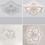 51CM Flush Mount Bladeless Ceiling Fan with Light