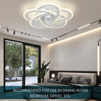 51CM Flush Mount Bladeless Ceiling Fan with Light
