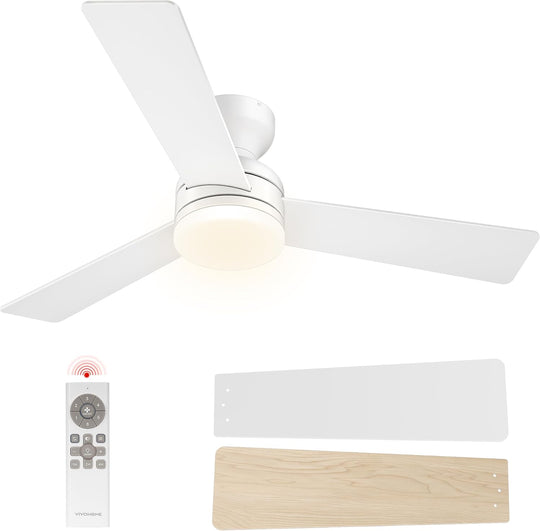 42" Ceiling Fans with Lights Remote Flush Mount