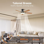 52 Inch Ceiling Fan Lights with Remote Control