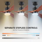 52 Inch Ceiling Fan with Light Remote Control