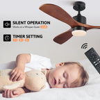 52 Inch Ceiling Fan with Light Remote Control