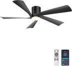 52 Inch Low Profile Ceiling Fan with Lights