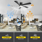 52 Inch Low Profile Ceiling Fan with Lights