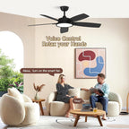 52 Inch Modern Ceiling Fans with Lights