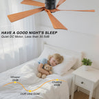 52'' Low Profile Ceiling Fans with Lights Remote