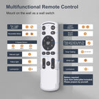 52'' Low Profile Ceiling Fans with Lights Remote