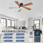 52'' Low Profile Ceiling Fans with Lights Remote