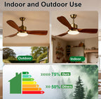 52inch Ceiling Fans with Lights and Remote Smart