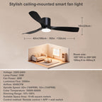 52inch Ceiling Fans with Lights and Remote Smart