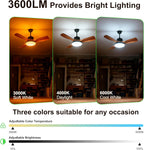 52inch Ceiling Fans with Lights and Remote Smart
