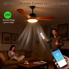 52inch Ceiling Fans with Lights and Remote Smart