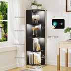 55.1 " Corner Wood Bookcase with Body Sensor