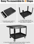 550lbs Heavy Duty Utility Cart on Wheels 2